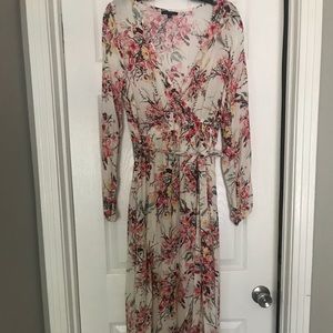 Hi-low tulip maxi dress